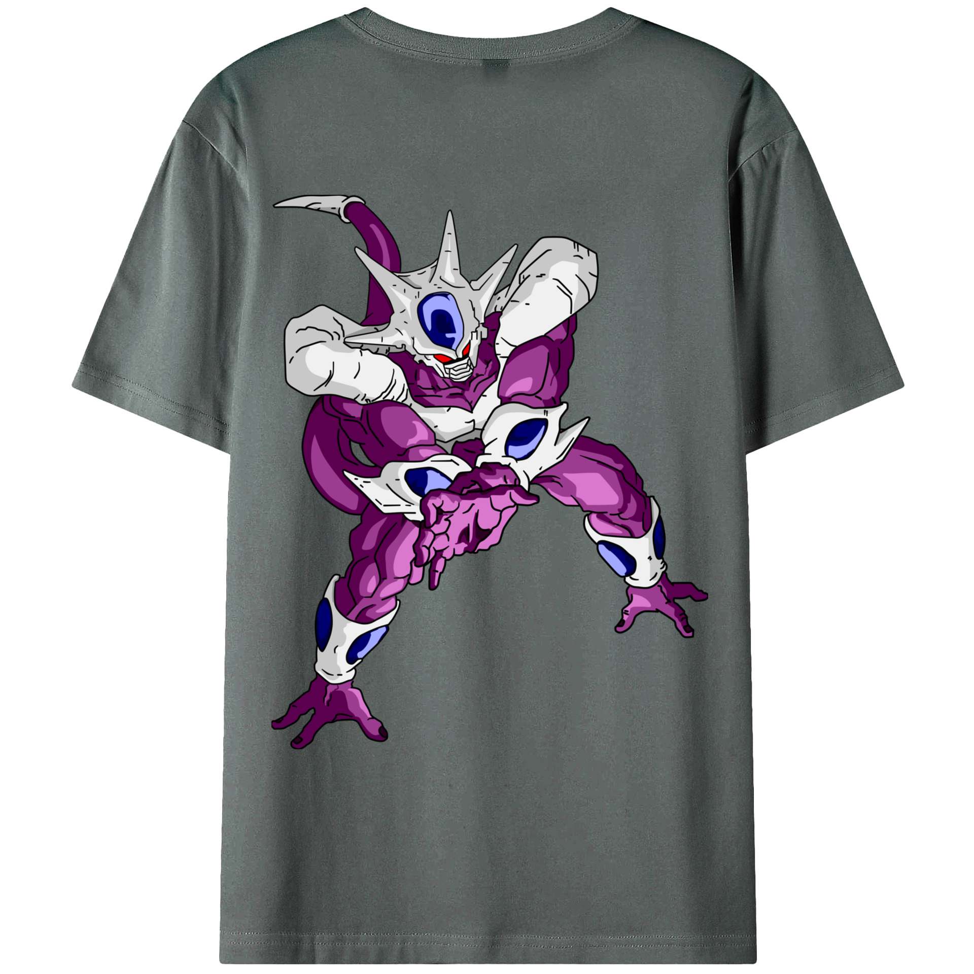 （画像用） ドラゴンボール クウラ DRAGON BALL Cooler Coora 綿100％ メンズ半袖Tシャツ（バックプリント） 通気性